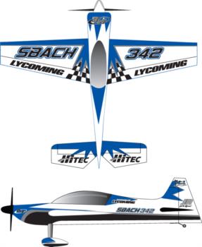 Pilot RC Sbach Blue 1 Graphic Package